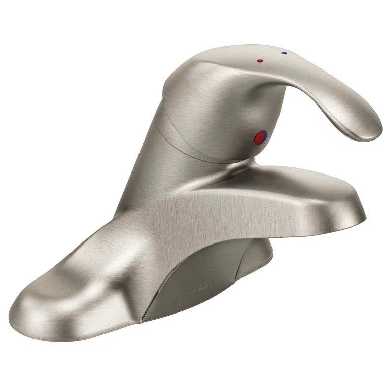 Eco-Friendly Brushed Nickel Centerset Bathroom Faucet