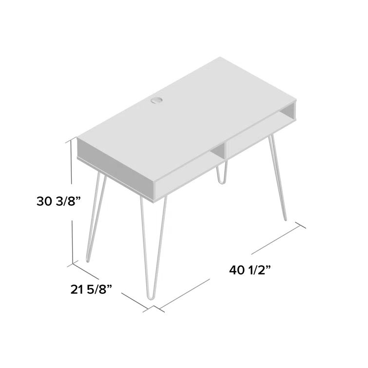 Mid-Century Modern Athena Terrazzo Desk with Hairpin Legs