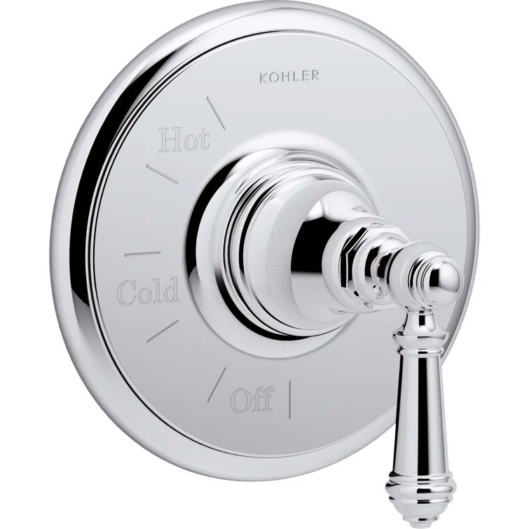 Artifacts Polished Chrome Single-Lever Wall-Mounted Bath Valve Trim