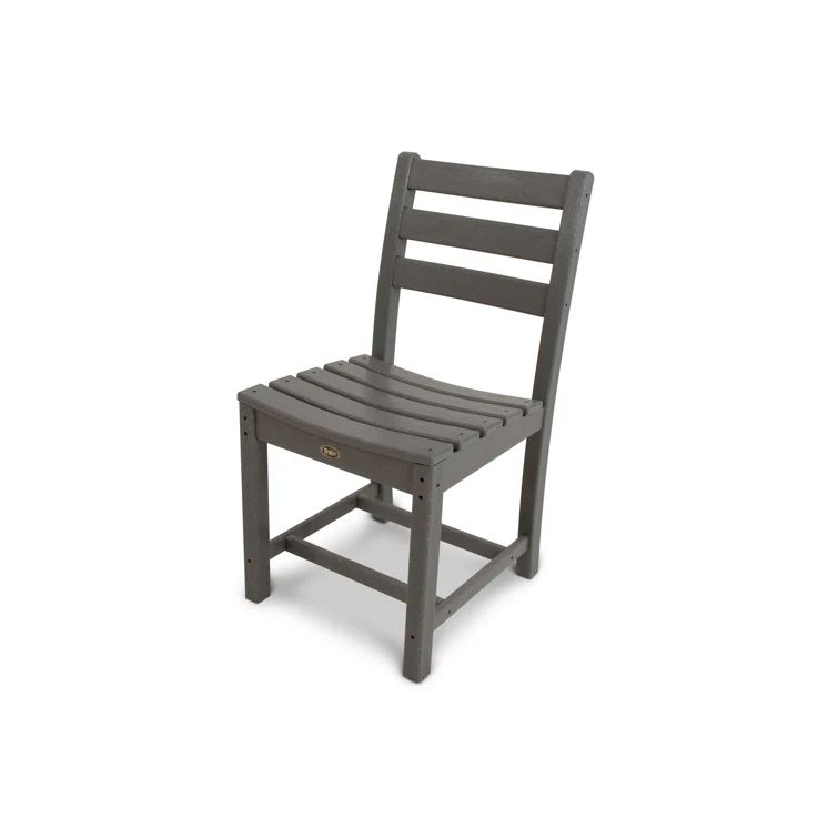 Stepping Stone Gray HDPE Armless Dining Side Chair