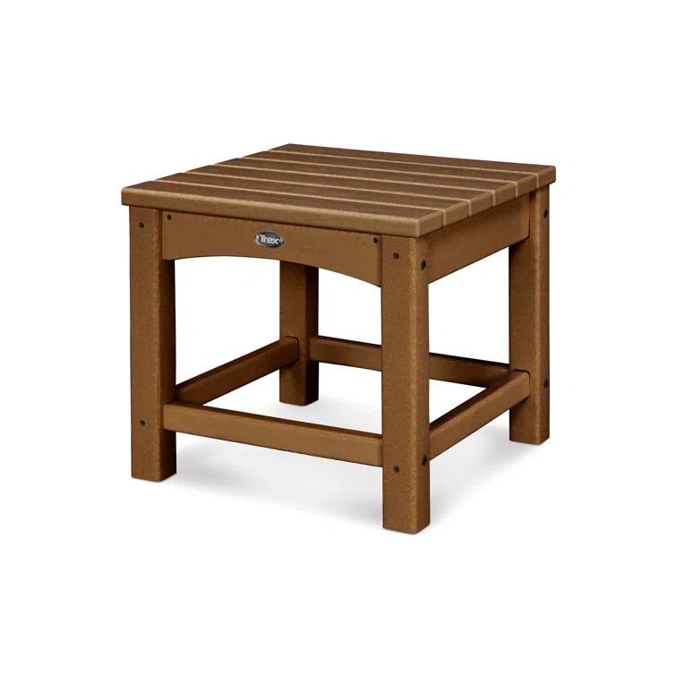 Rockport Club 18" Brown HDPE Outdoor Side Table
