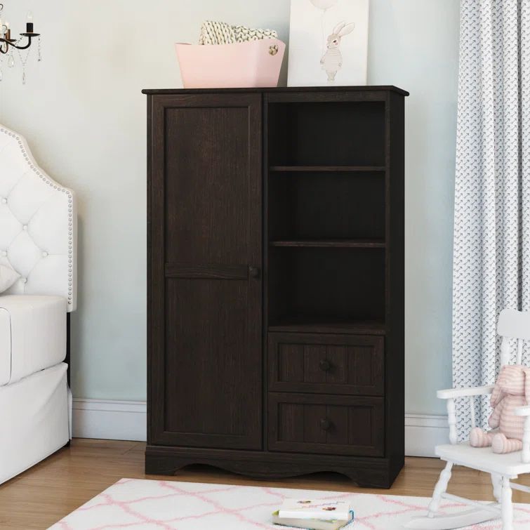 Savannah Espresso Kids Armoire with Adjustable Shelves