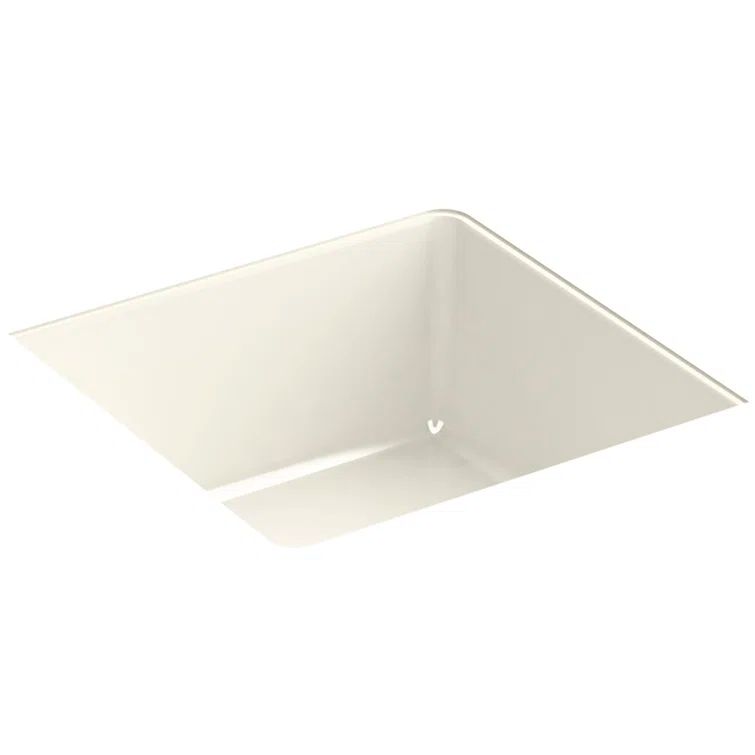 Verticyl Square Biscuit Ceramic Undermount Bathroom Sink