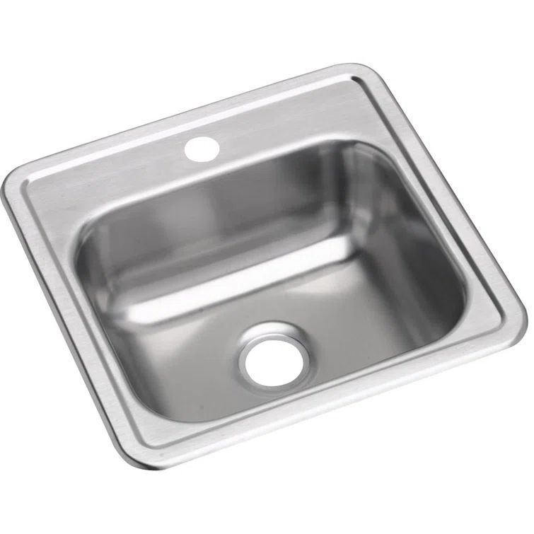 Dayton 15" Stainless Steel Drop-In Bar Sink with 1 Hole