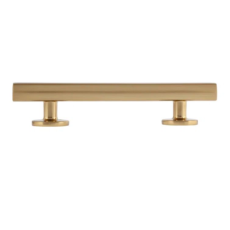 Flynn Satin Brass Modern Rectangular Bar Pull Multipack