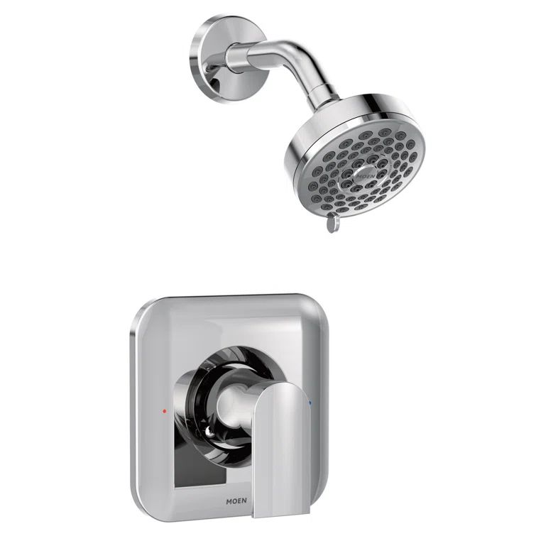 Chrome Adjustable Multi-Function Modern Shower Trim Kit