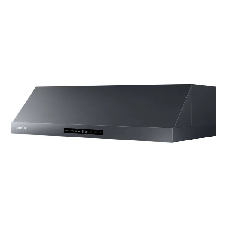 36" Black Stainless Steel Convertible Under Cabinet Hood with Charcoal Filter