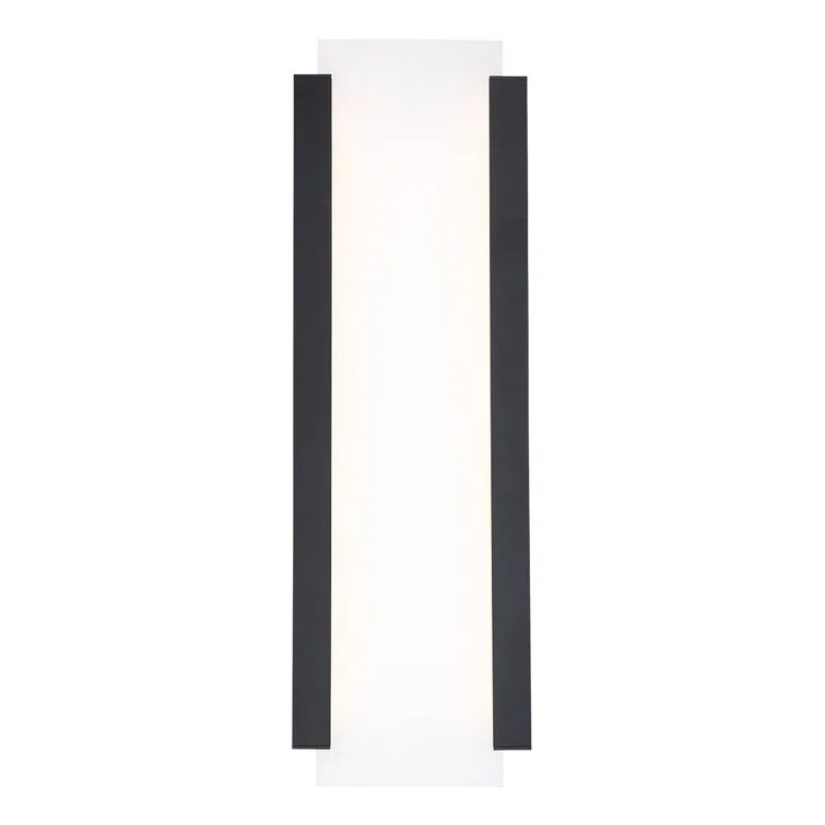 Sleek Black Aluminum 15W LED Wall Light with Acrylic Panel