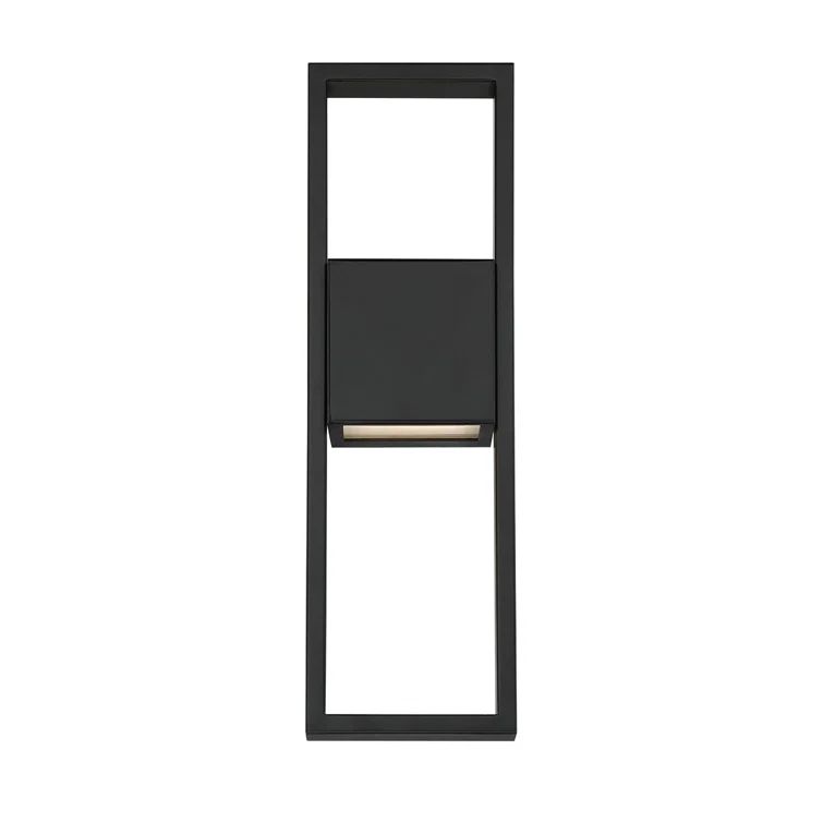 Minimalist Black Aluminum 18" LED Wall Sconce with Dimmable Light
