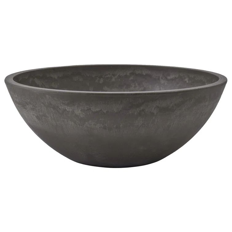 Arcadia 10" Dark Charcoal Recycled Garden Bowl Planter