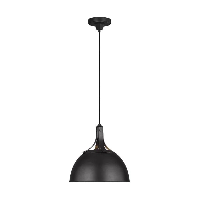 Aged Iron 15.87" Single Dome Pendant Light