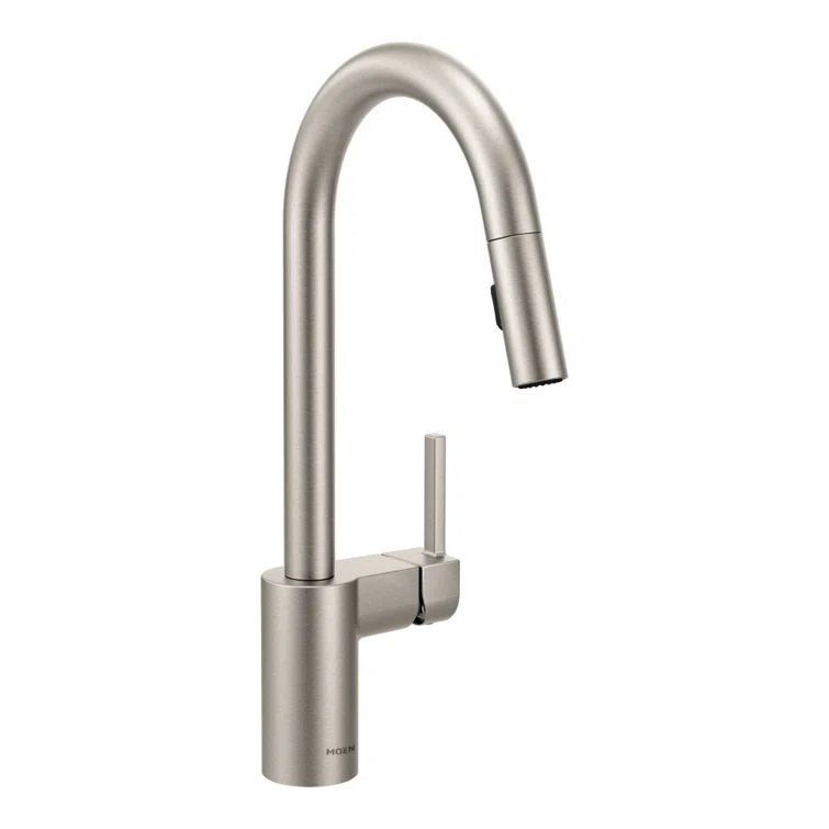 Stainless Steel Modern Pull-Down Kitchen Faucet with Spray