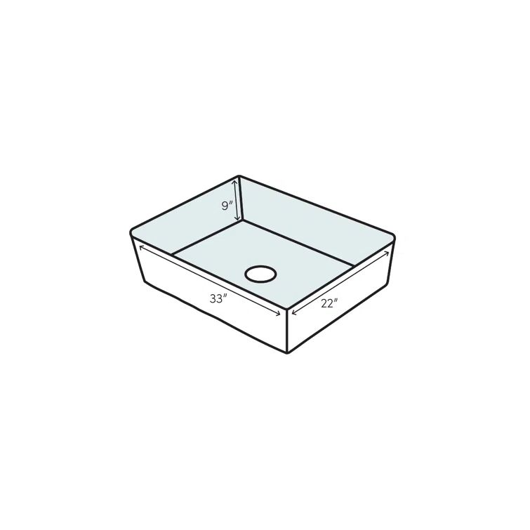 Espresso Granite Composite 33'' Single Bowl Drop-In Kitchen Sink