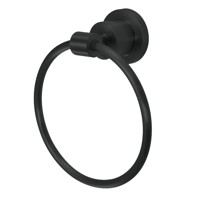 Matte Black Brass Wall Mounted Towel Ring