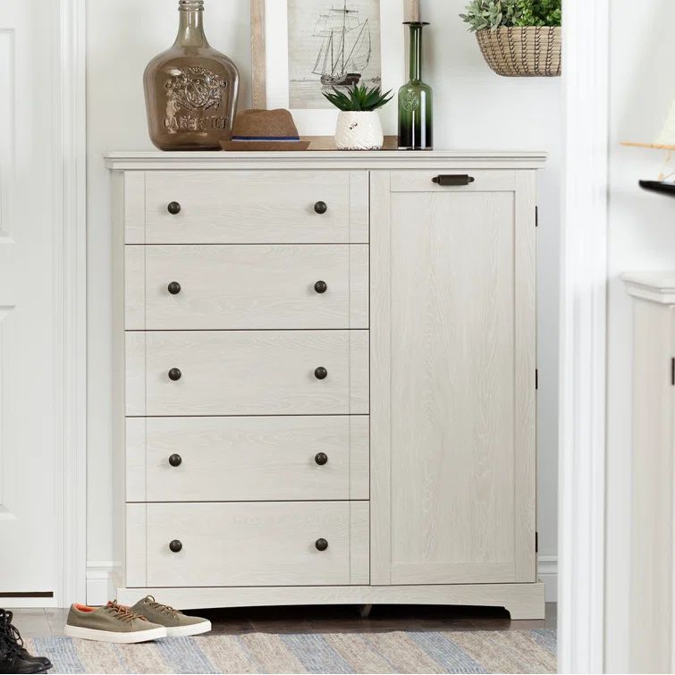 Winter Oak Cottage 5-Drawer Combo Dresser