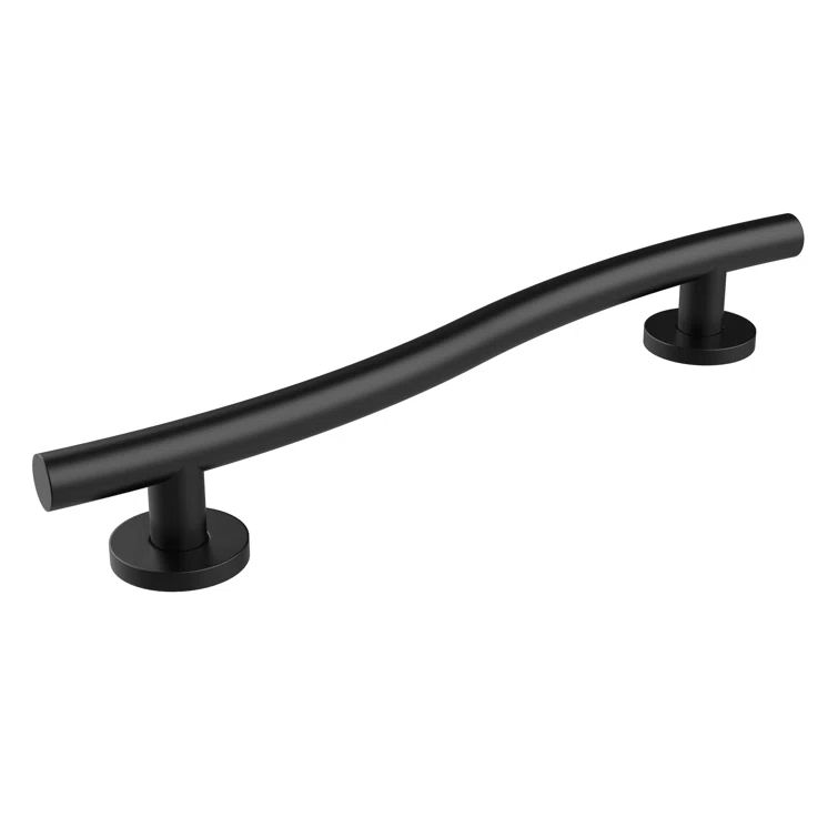 Matte Black Stainless Steel Wave Handrail, 23.5 Inch
