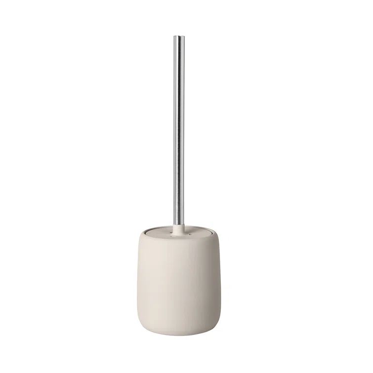 Moonbeam Gray Sono Soft-touch Minimalist Toilet Brush and Holder