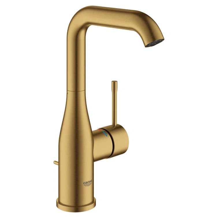 Modern Black Brass Single Hole Vessel Faucet