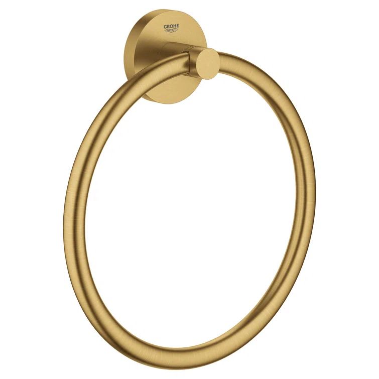 Brushed Cool Sunrise Wall Mounted Metal Towel Ring