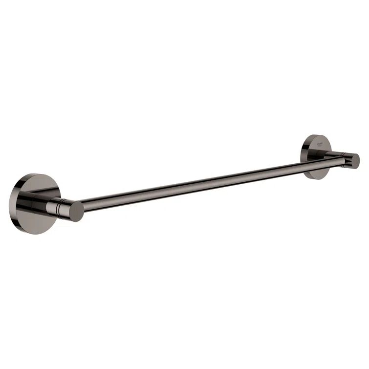 Modern Hard Graphite Wall Mounted Towel Bar, 18 inches