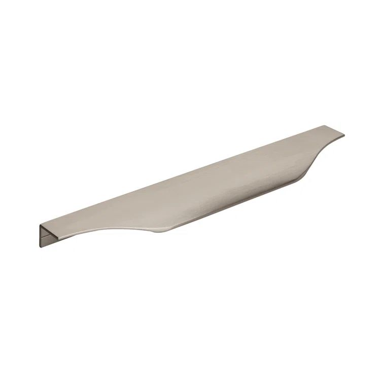 Satin Nickel 6-9/16 inch Modern Cabinet Edge Pull