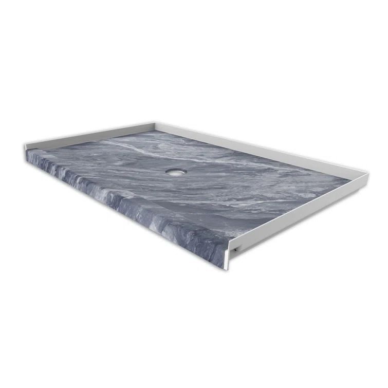 FlexStone 60" x 36" Beaumont Composite Shower Base with Center Drain