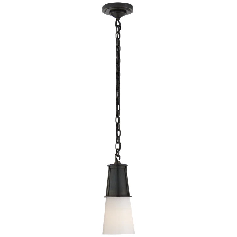 Robinson Polished Nickel & Bronze 11.25" Indoor/Outdoor Pendant