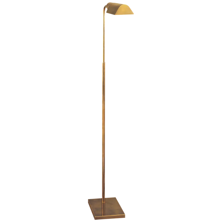 Arc Studio Adjustable Outdoor Floor Lamp in Hand-Rubbed Antique Brass