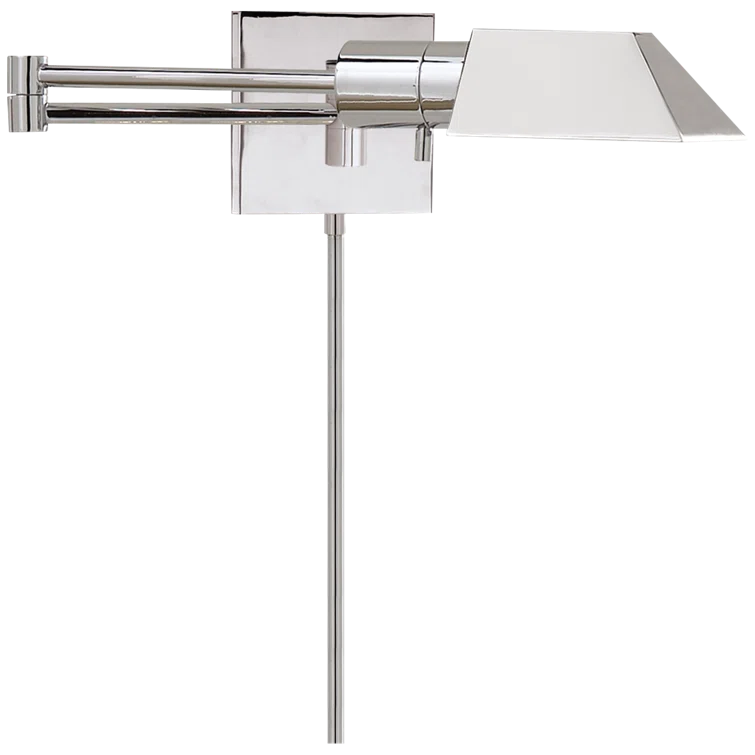 Polished Nickel Adjustable Swing Arm Wall Light