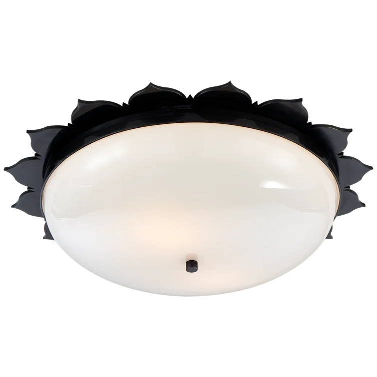 Elegant Polished Nickel 2-Light Bowl Flush Mount with Glass Detail