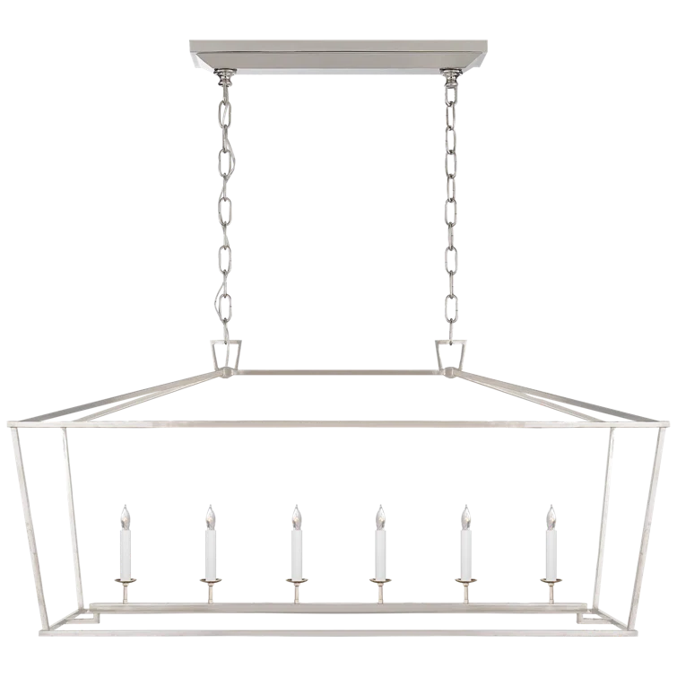 Elegant Darlana 54" Polished Nickel Linear Island Light