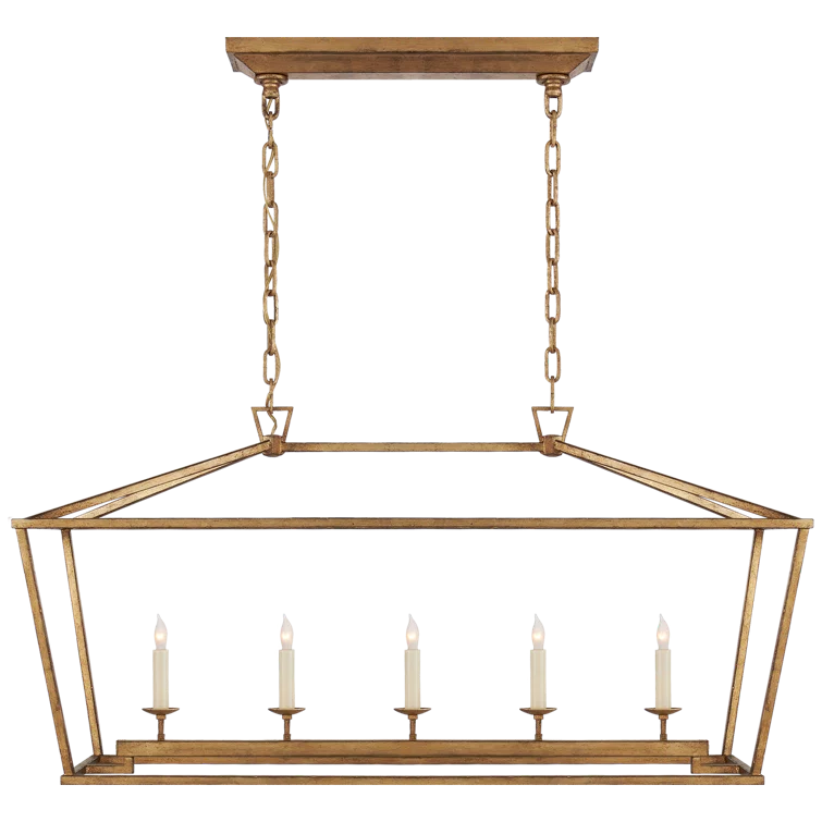 Darlana Gilded Iron 5-Light Linear Island Chandelier