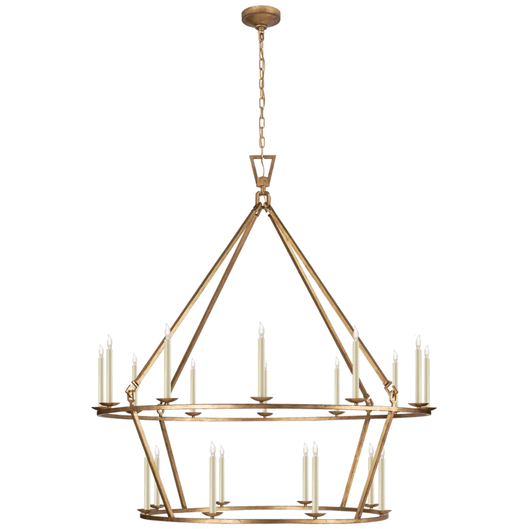 Darlana Gilded Iron 20-Light 53'' Elegant Chandelier