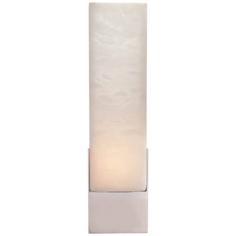 Polished Nickel Tall Box Outdoor Wall Sconce