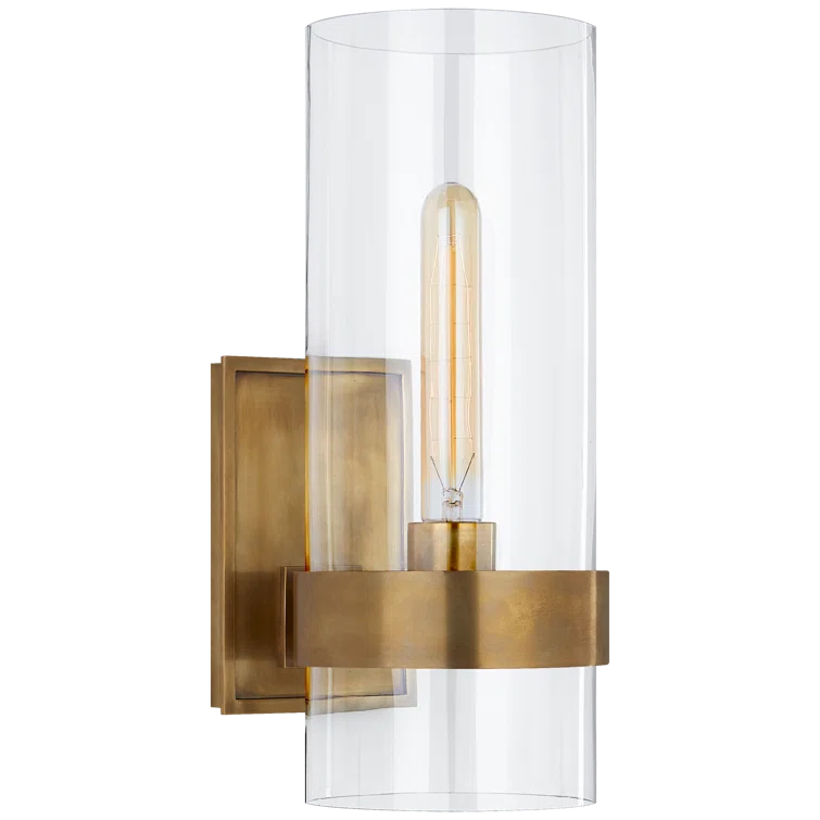 Hand-Rubbed Antique Brass and Bronze Direct Wired Sconce