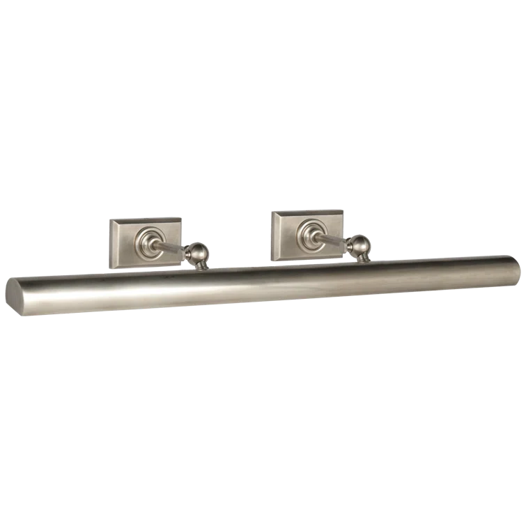 Contemporary Nickel 30" Electric Wall Picture Light with Flexible Neck