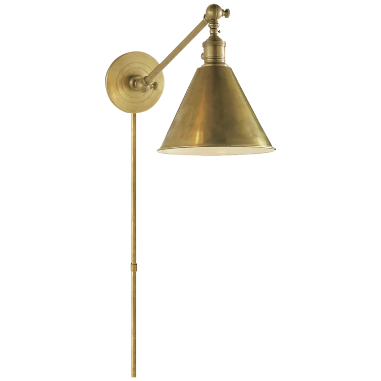 Elegant 11'' Dimmable Brass & Bronze Library Sconce