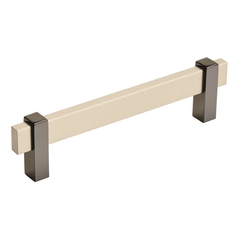Mulino Silver Champagne and Black Nickel Cabinet Bar Pull