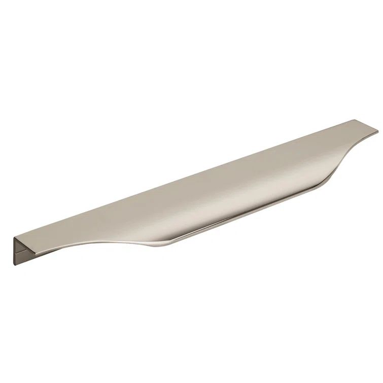 Polished Nickel Modern Cabinet Edge Pull with Mounting Hardware