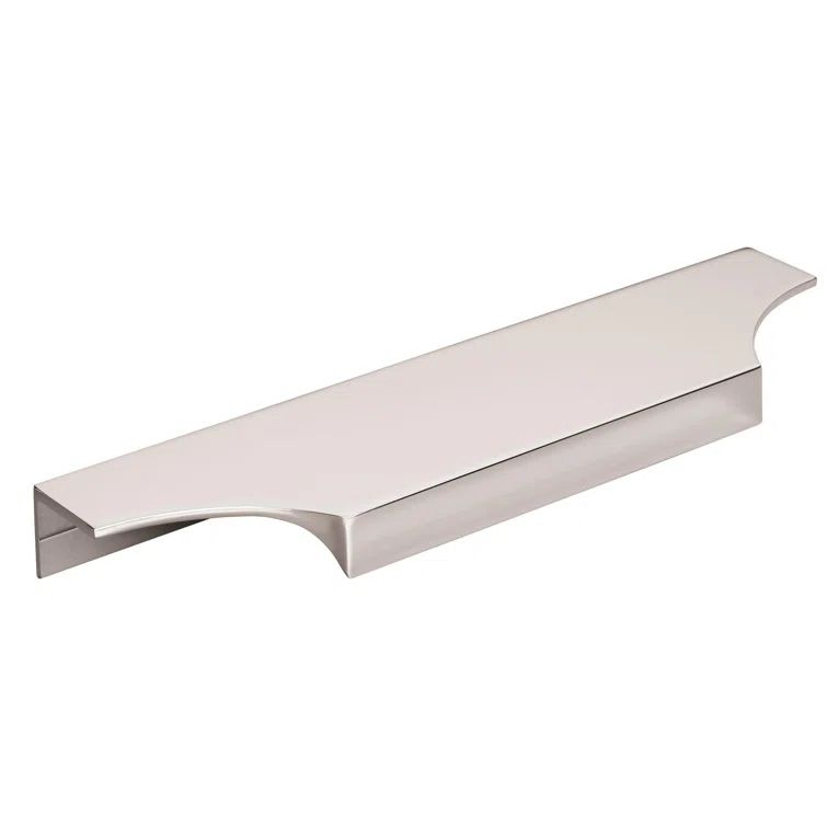 Polished Chrome Modern Cabinet Edge Pull with Mounting Hardware