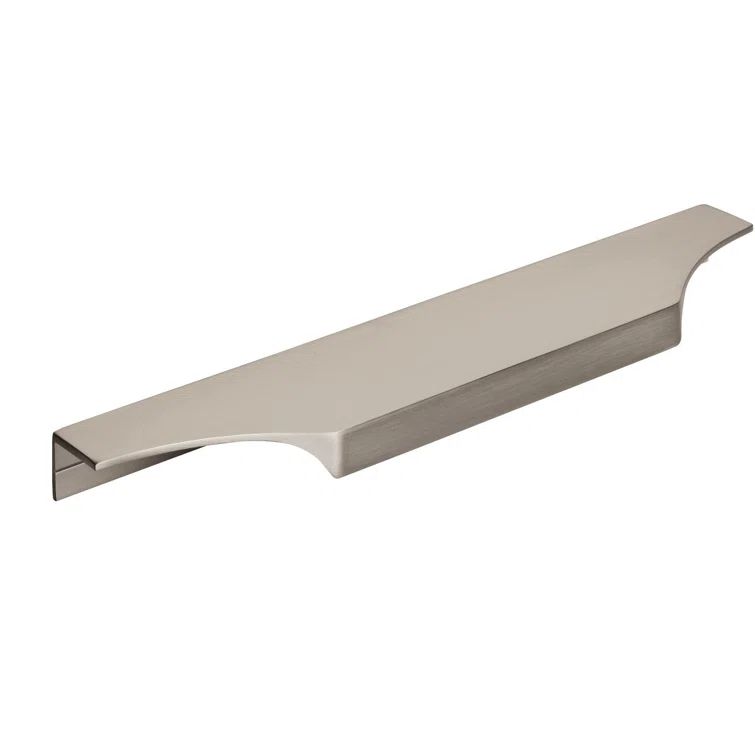 Satin Nickel Modern Finger Pull with Mounting Hardware