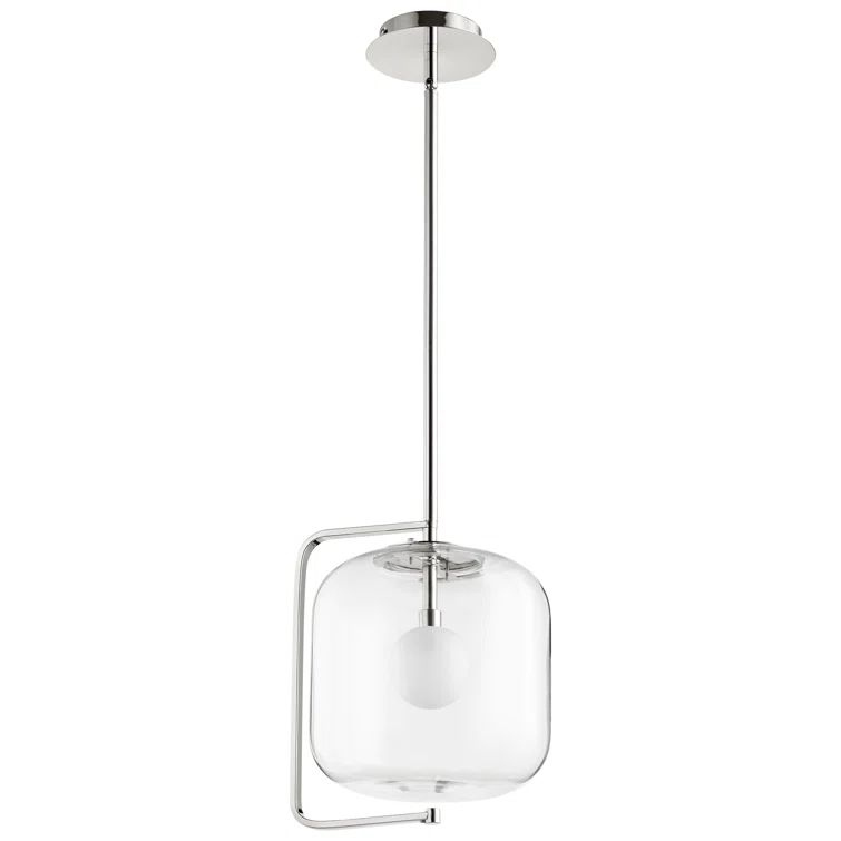 Isotope Globe 13.25" LED Pendant Light in Polished Nickel
