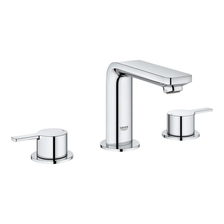 Lineare Minimalist Chrome Double-Handle Bathroom Faucet