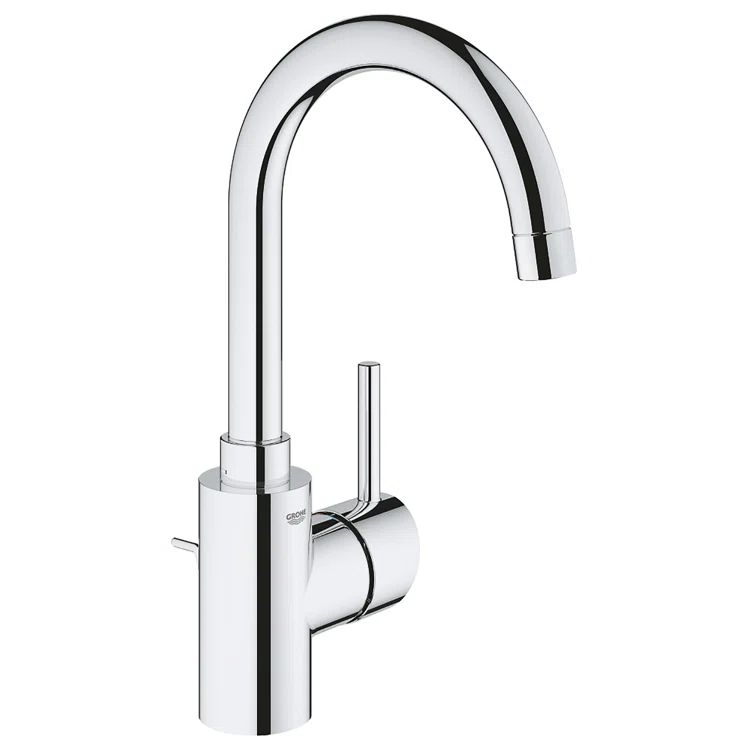 Sleek European Modern Single-Handle 11" Brushed Nickel Bathroom Faucet