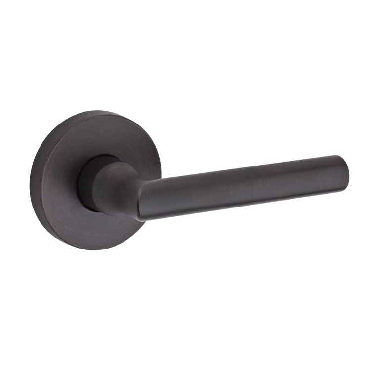 Venetian Bronze Solid Brass Contemporary Round Door Lever