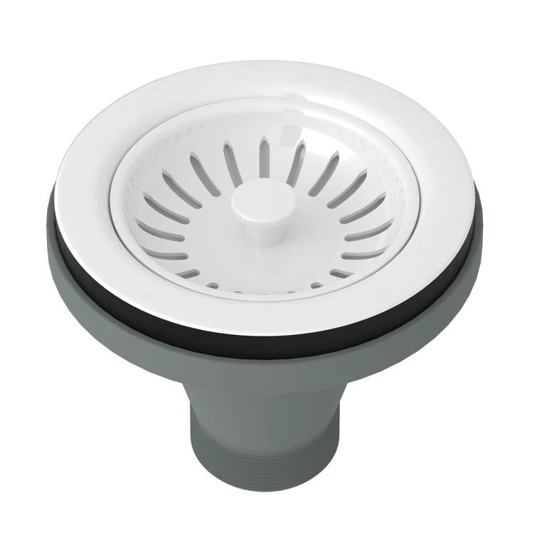 White Stainless Steel Manual Basket Strainer