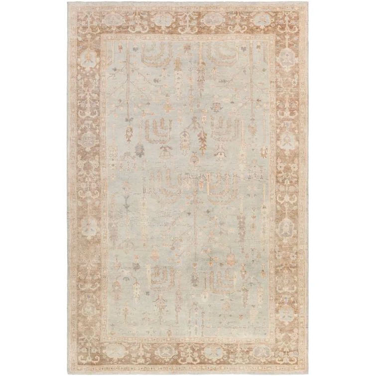 Normandy Hand-Knotted Light Gray Wool 6' x 9' Area Rug