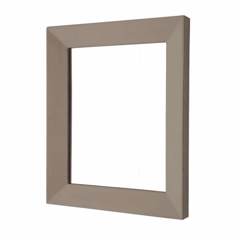 Ash Rectangular 26"x22" Modern Concrete Framed Mirror