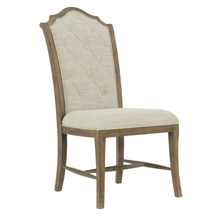 Casual 43" Peppercorn Leather Upholstered Side Chair