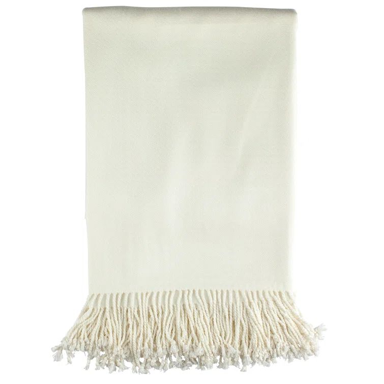 Gardenia Bamboo Rayon Woven Throw Blanket, 50" x 70"